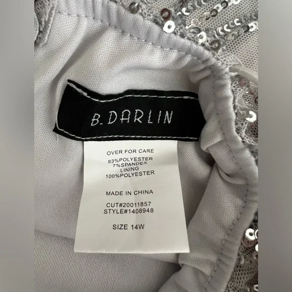 B10 B.Darling Formal Dress Size 14W. - Picture 8 of 16